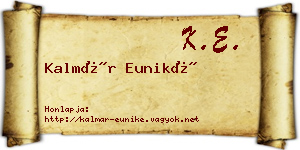 Kalmár Euniké névjegykártya